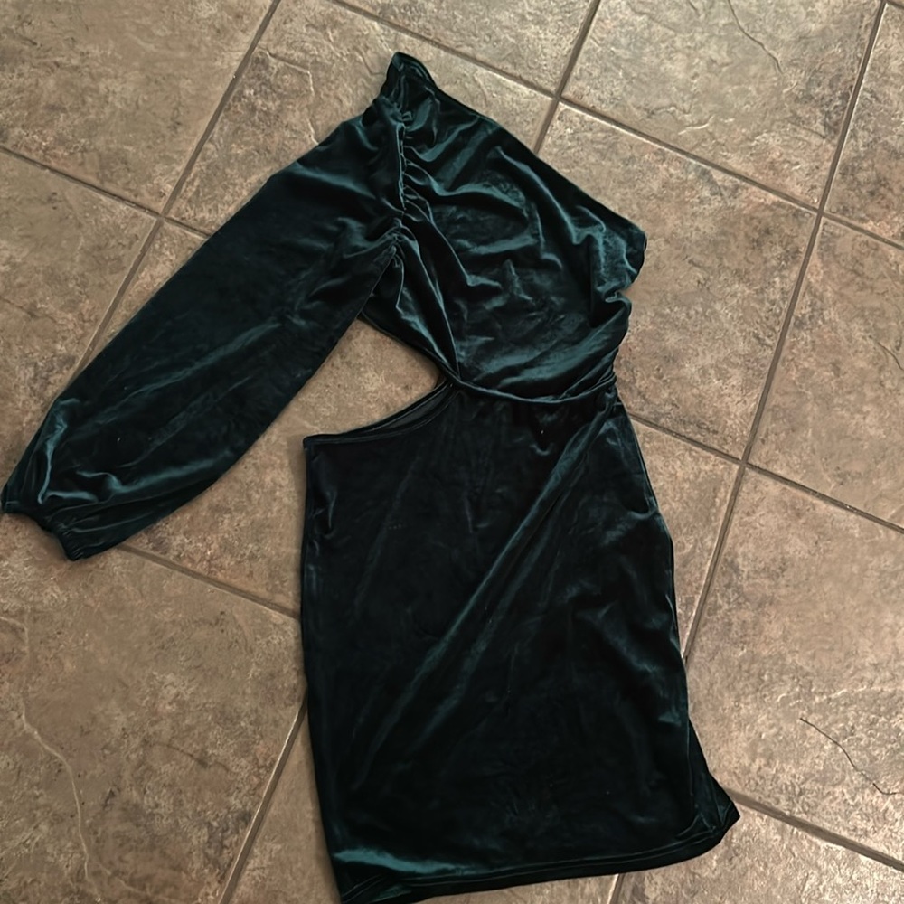 Shein Glamaker One Shoulder Cut Out Waist Bodycon Dress